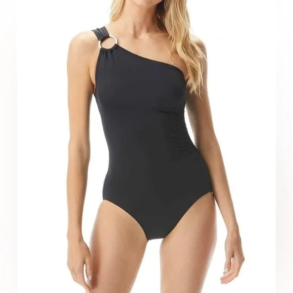 Michael Michael Kors Bathing Suit One Piece Swimsuit Navy Size 4 - Picture 1 of 6